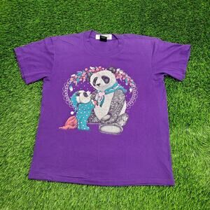 Vintage 1983 Panda Bear Shirt Womens Large 21x25 USA